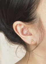 Devotion Emblem Stud Earrings - Meili Fine Jewelry