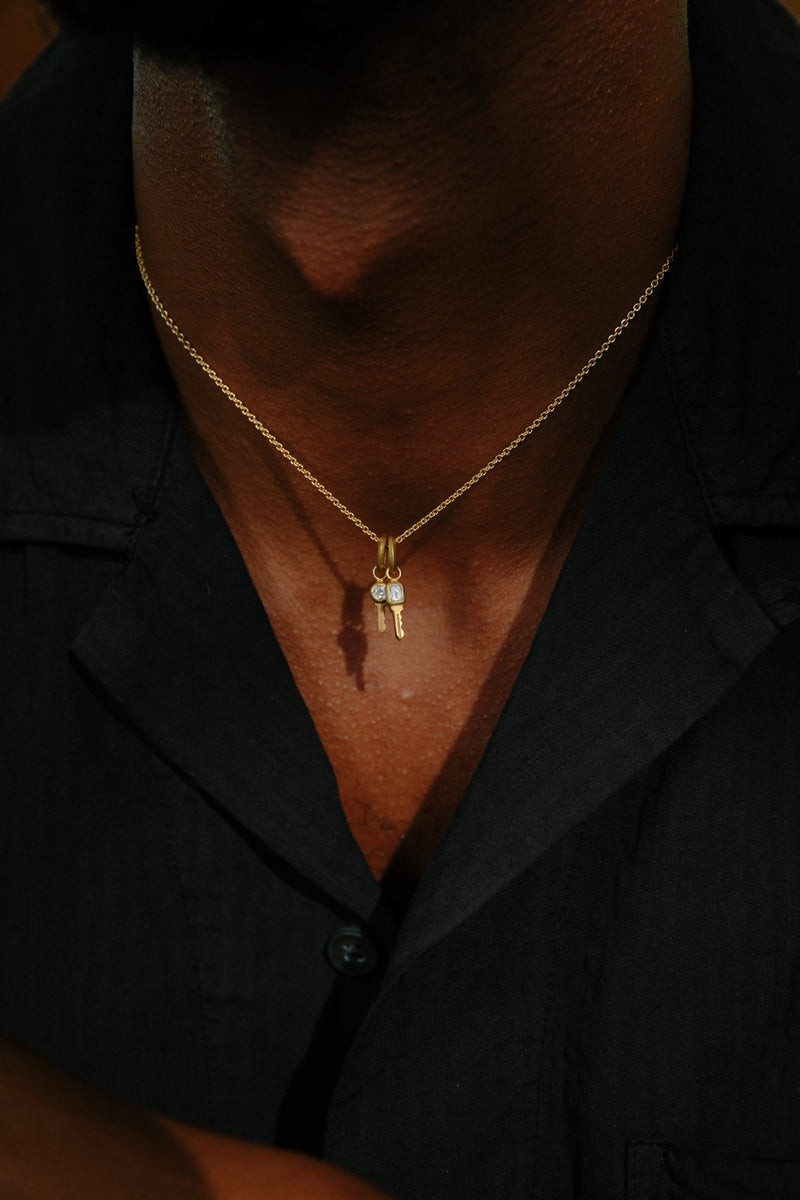 Baguette Key Emblem - Meili Fine Jewelry