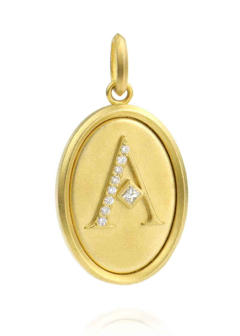 Large Initial Emblem - Meili Fine Jewelry