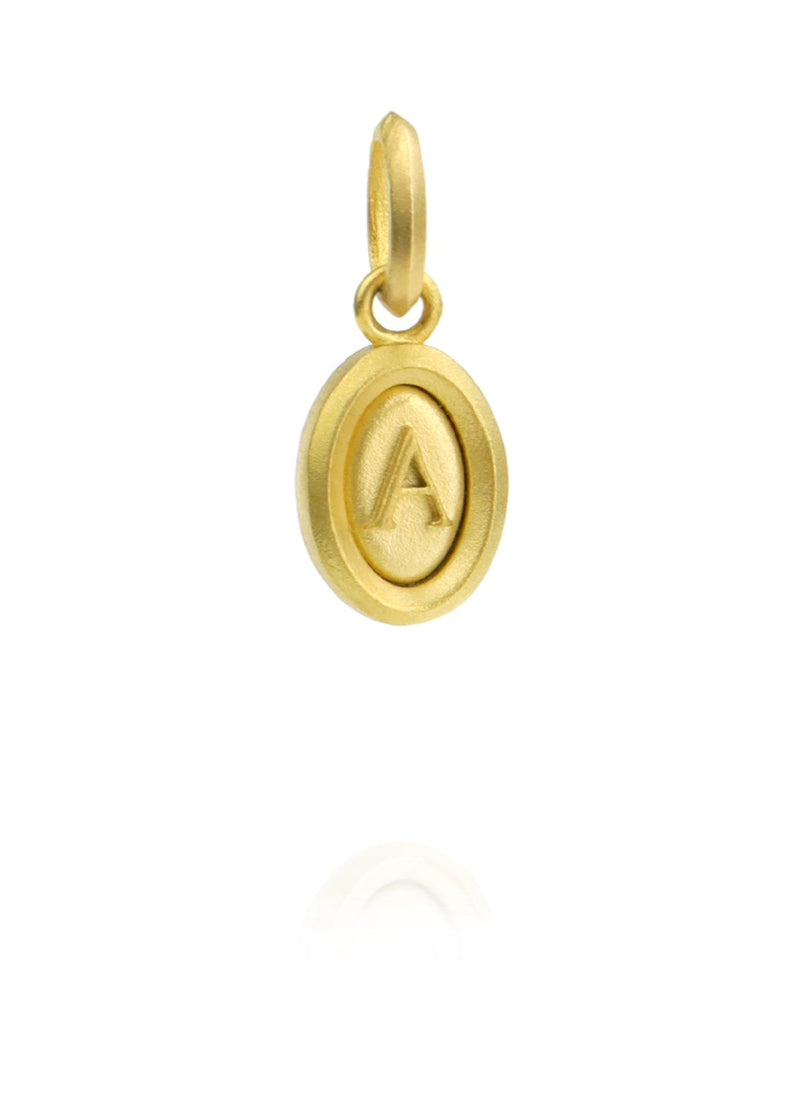 Petite Initial Emblem - Meili Fine Jewelry